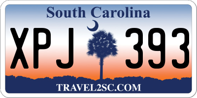 SC license plate XPJ393