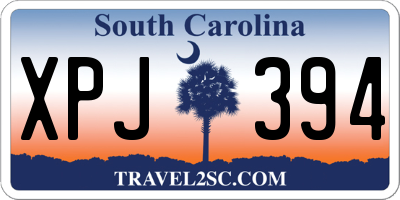 SC license plate XPJ394