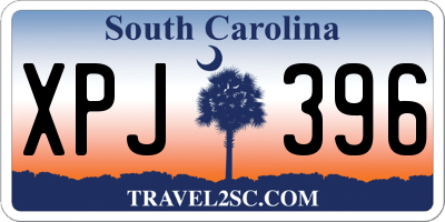 SC license plate XPJ396