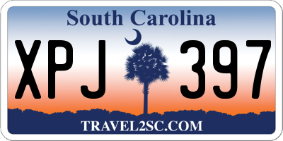 SC license plate XPJ397