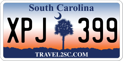 SC license plate XPJ399