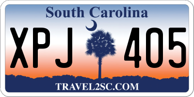 SC license plate XPJ405