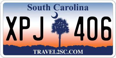 SC license plate XPJ406