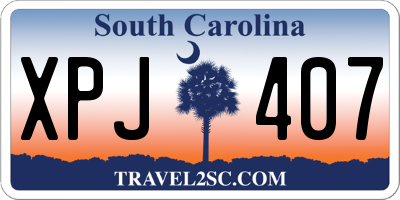 SC license plate XPJ407