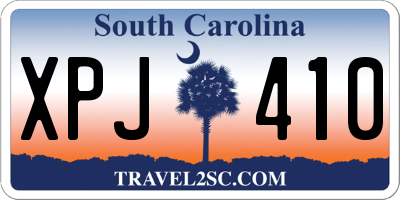 SC license plate XPJ410