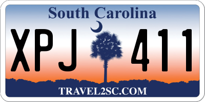 SC license plate XPJ411