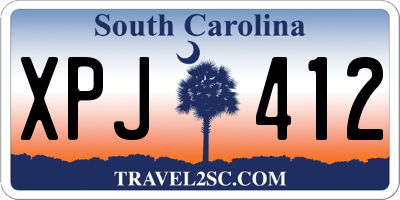 SC license plate XPJ412