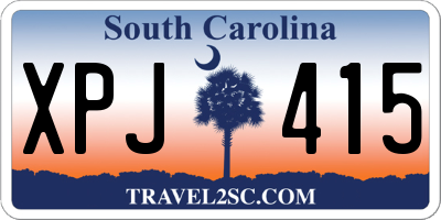 SC license plate XPJ415