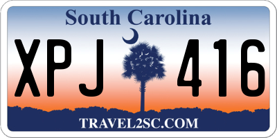 SC license plate XPJ416