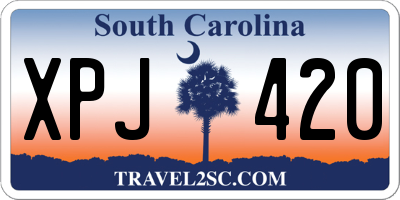SC license plate XPJ420