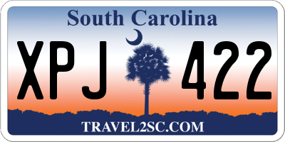 SC license plate XPJ422