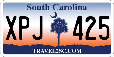 SC license plate XPJ425