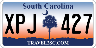 SC license plate XPJ427