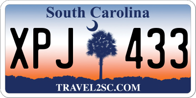 SC license plate XPJ433