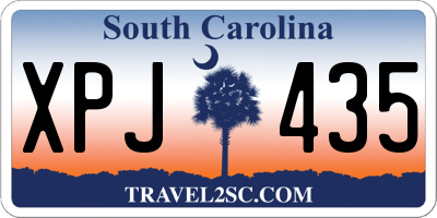 SC license plate XPJ435