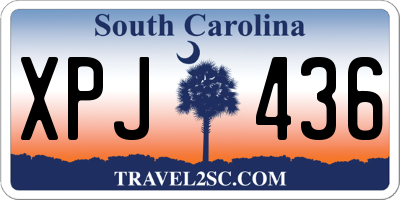 SC license plate XPJ436