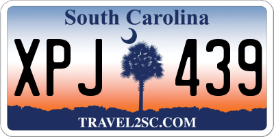 SC license plate XPJ439