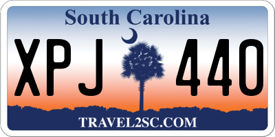 SC license plate XPJ440