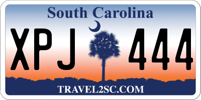 SC license plate XPJ444