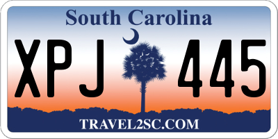SC license plate XPJ445