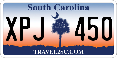 SC license plate XPJ450