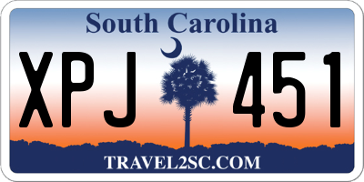 SC license plate XPJ451