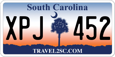SC license plate XPJ452