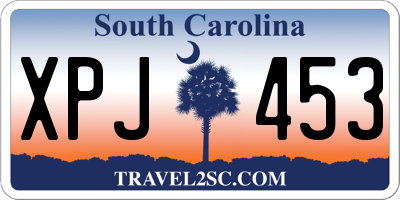 SC license plate XPJ453