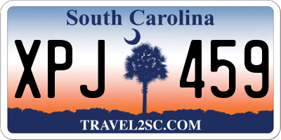 SC license plate XPJ459
