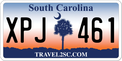 SC license plate XPJ461