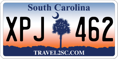 SC license plate XPJ462