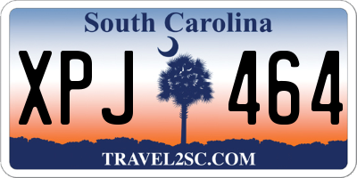 SC license plate XPJ464