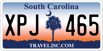 SC license plate XPJ465
