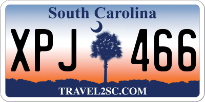 SC license plate XPJ466