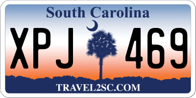 SC license plate XPJ469