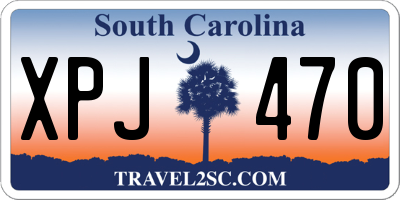 SC license plate XPJ470