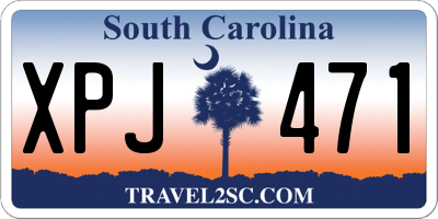 SC license plate XPJ471