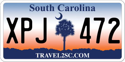 SC license plate XPJ472