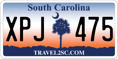SC license plate XPJ475