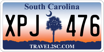 SC license plate XPJ476