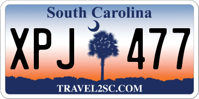 SC license plate XPJ477
