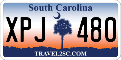 SC license plate XPJ480