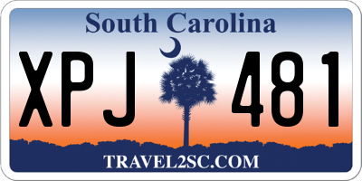 SC license plate XPJ481