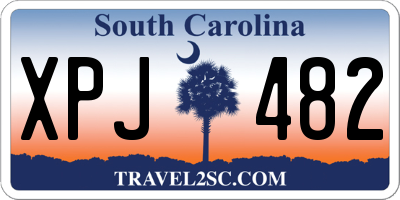 SC license plate XPJ482