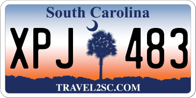 SC license plate XPJ483