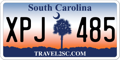 SC license plate XPJ485