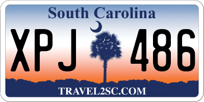 SC license plate XPJ486