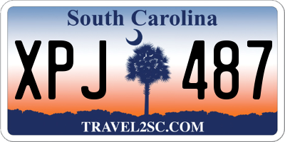 SC license plate XPJ487