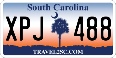 SC license plate XPJ488