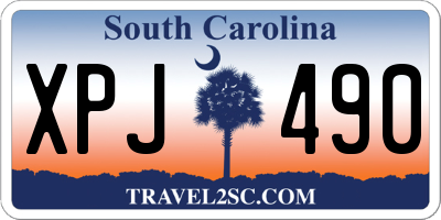 SC license plate XPJ490